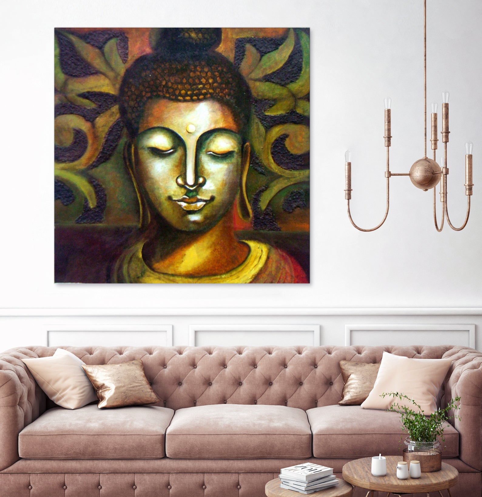 Lord Buddha by Neeraj Mrs Parswal on GIANT ART - brown mixed media