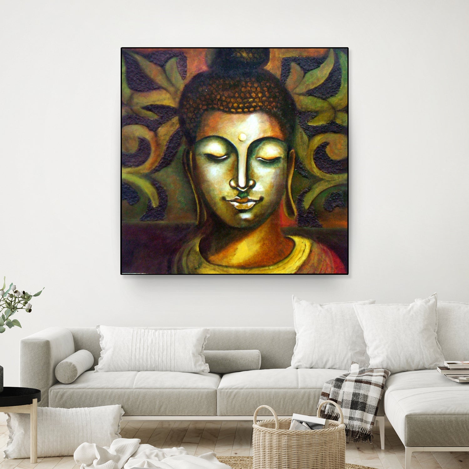 Lord Buddha by Neeraj Mrs Parswal on GIANT ART - brown mixed media