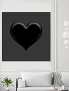 Black Heart Emoji by William Cuccio on GIANT ART - black digital painting