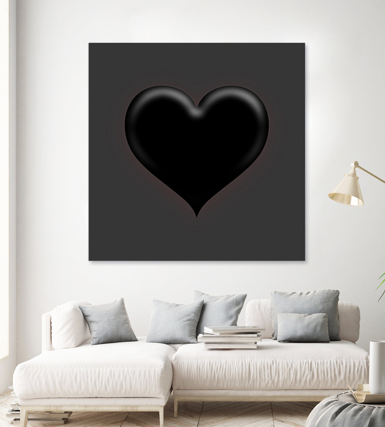 Black Heart Emoji by William Cuccio on GIANT ART - black digital painting