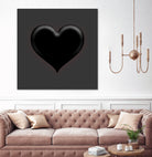 Black Heart Emoji by William Cuccio on GIANT ART - black digital painting