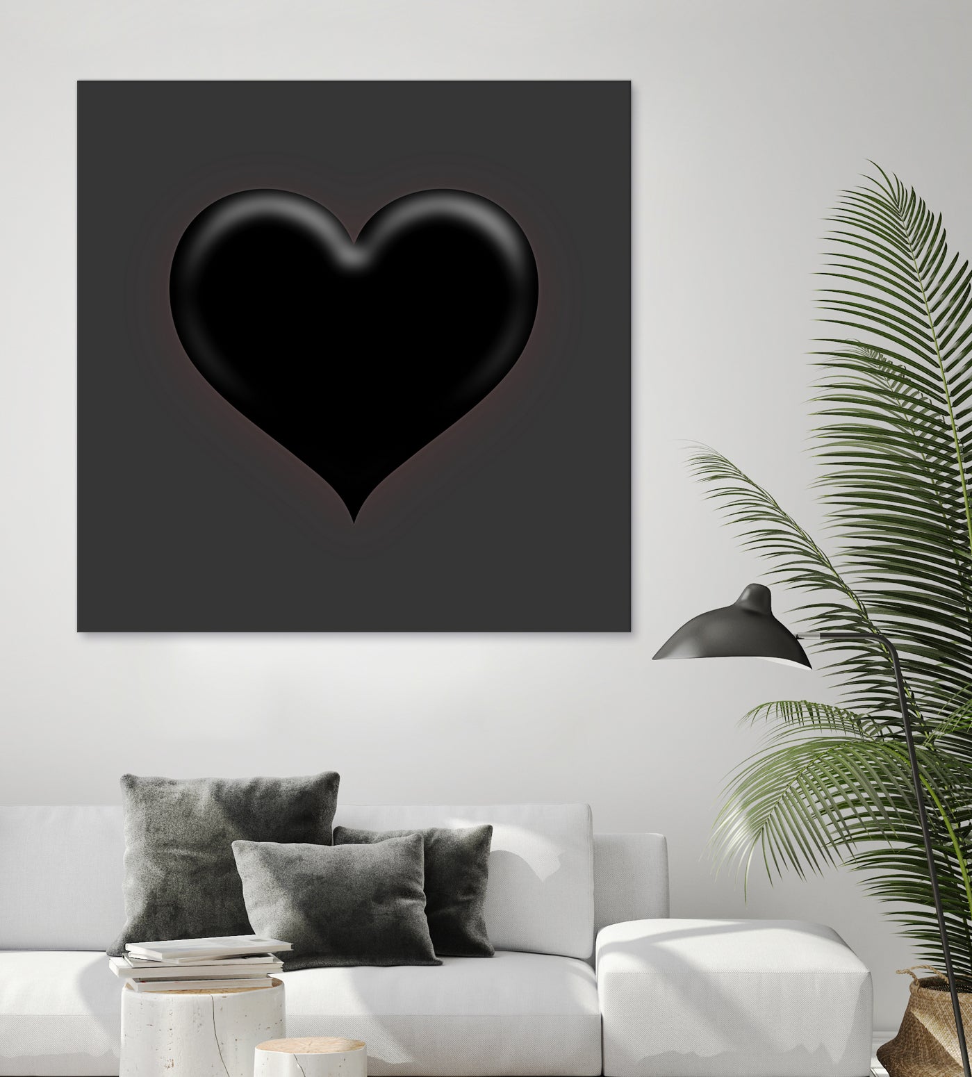 Black Heart Emoji by William Cuccio on GIANT ART - black digital painting