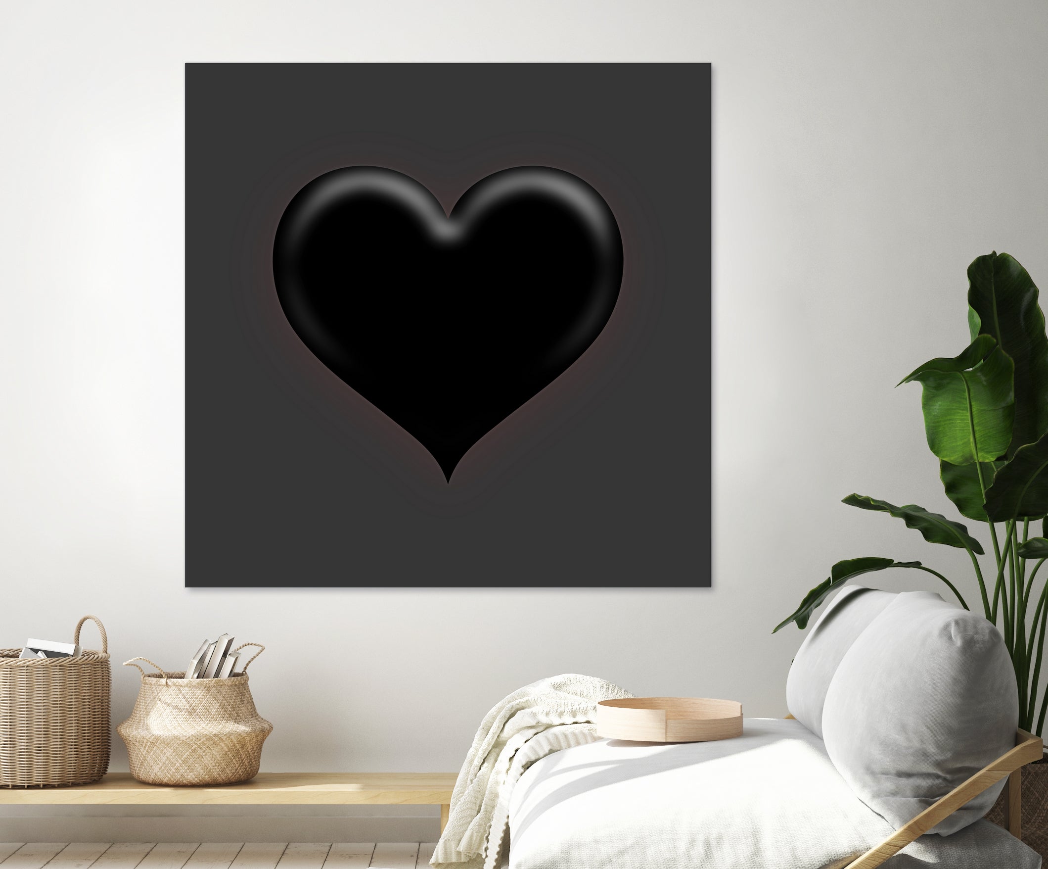 Black Heart Emoji by William Cuccio on GIANT ART - black digital painting