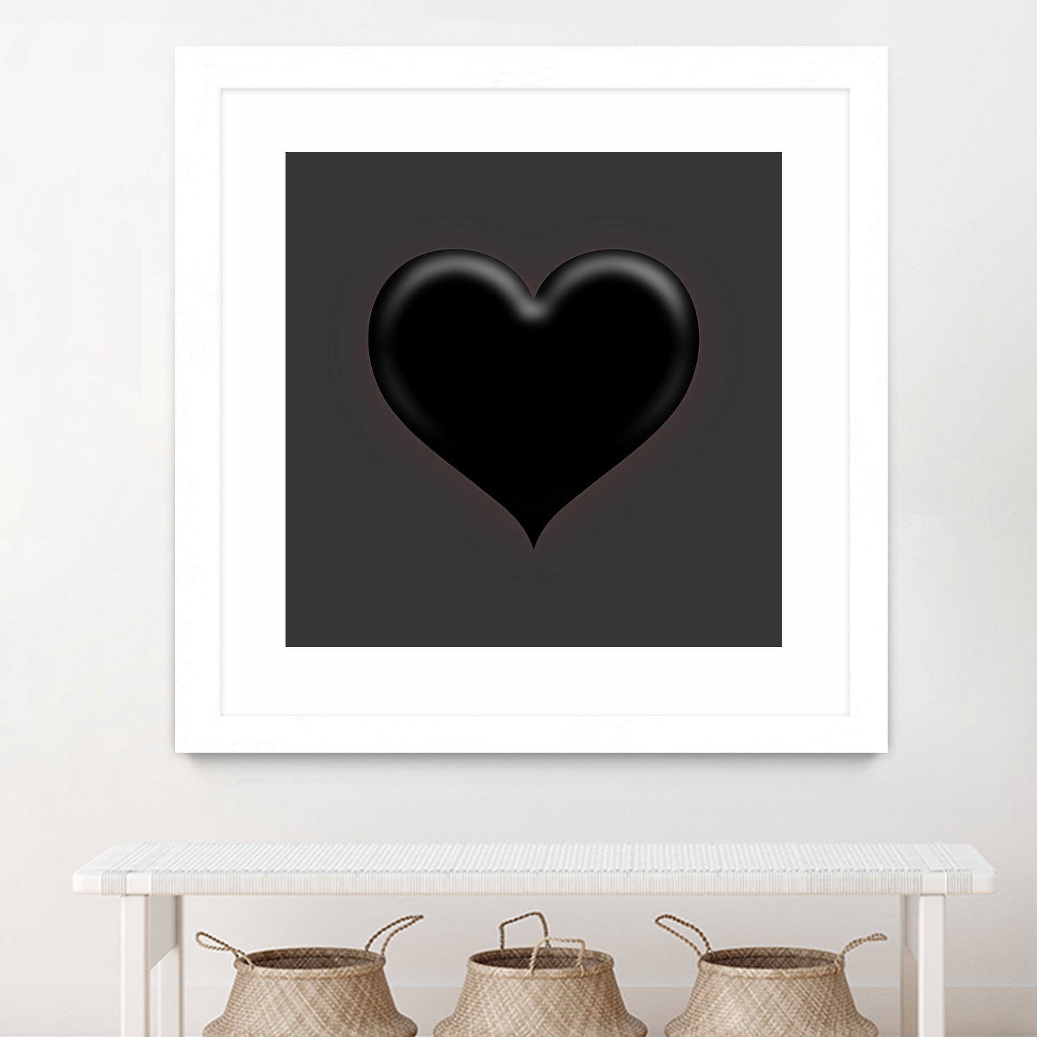 Black Heart Emoji by William Cuccio on GIANT ART - black digital painting