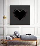 Black Heart Emoji by William Cuccio on GIANT ART - black digital painting