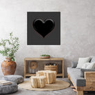 Black Heart Emoji by William Cuccio on GIANT ART - black digital painting