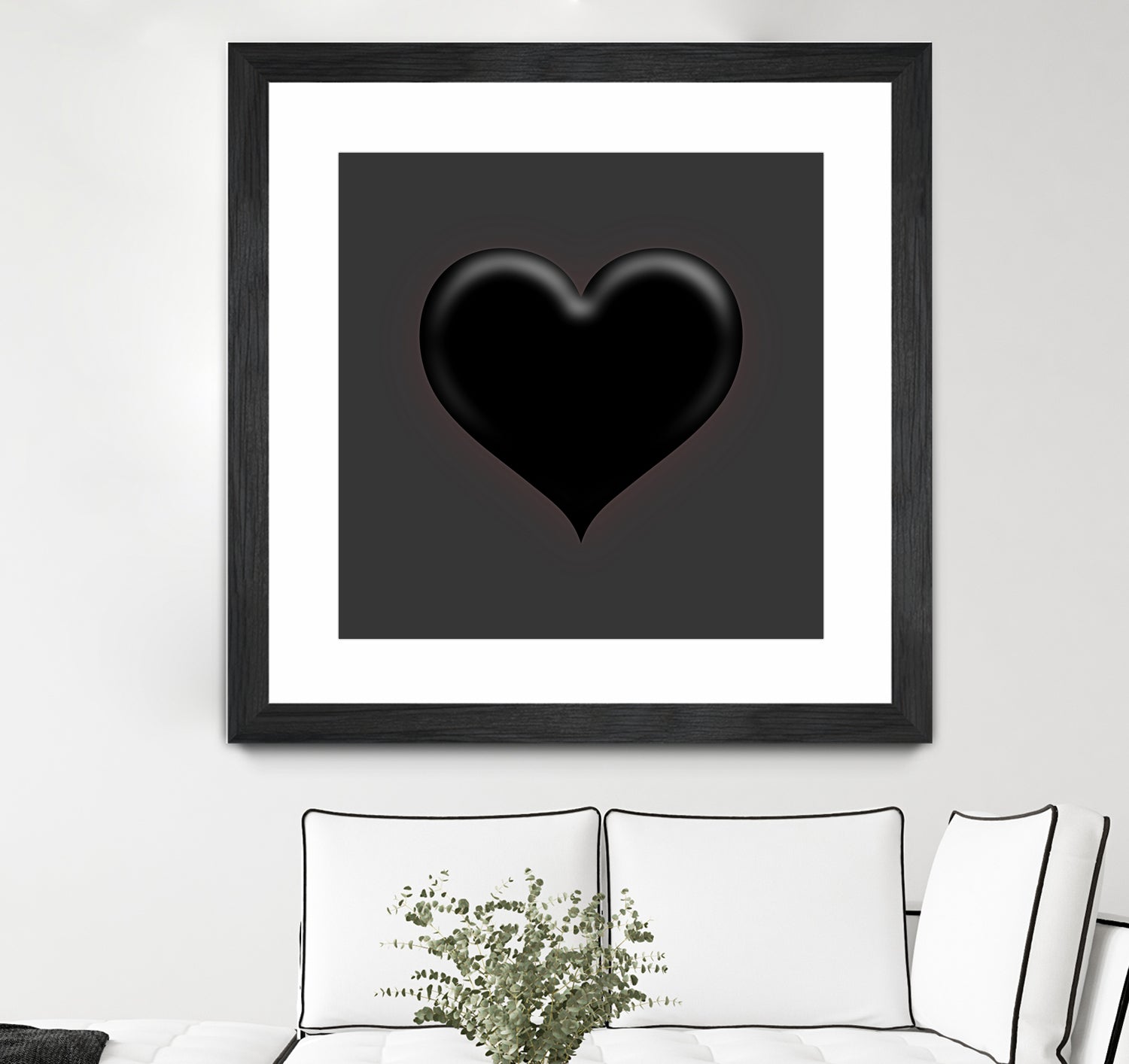 Black Heart Emoji by William Cuccio on GIANT ART - black digital painting