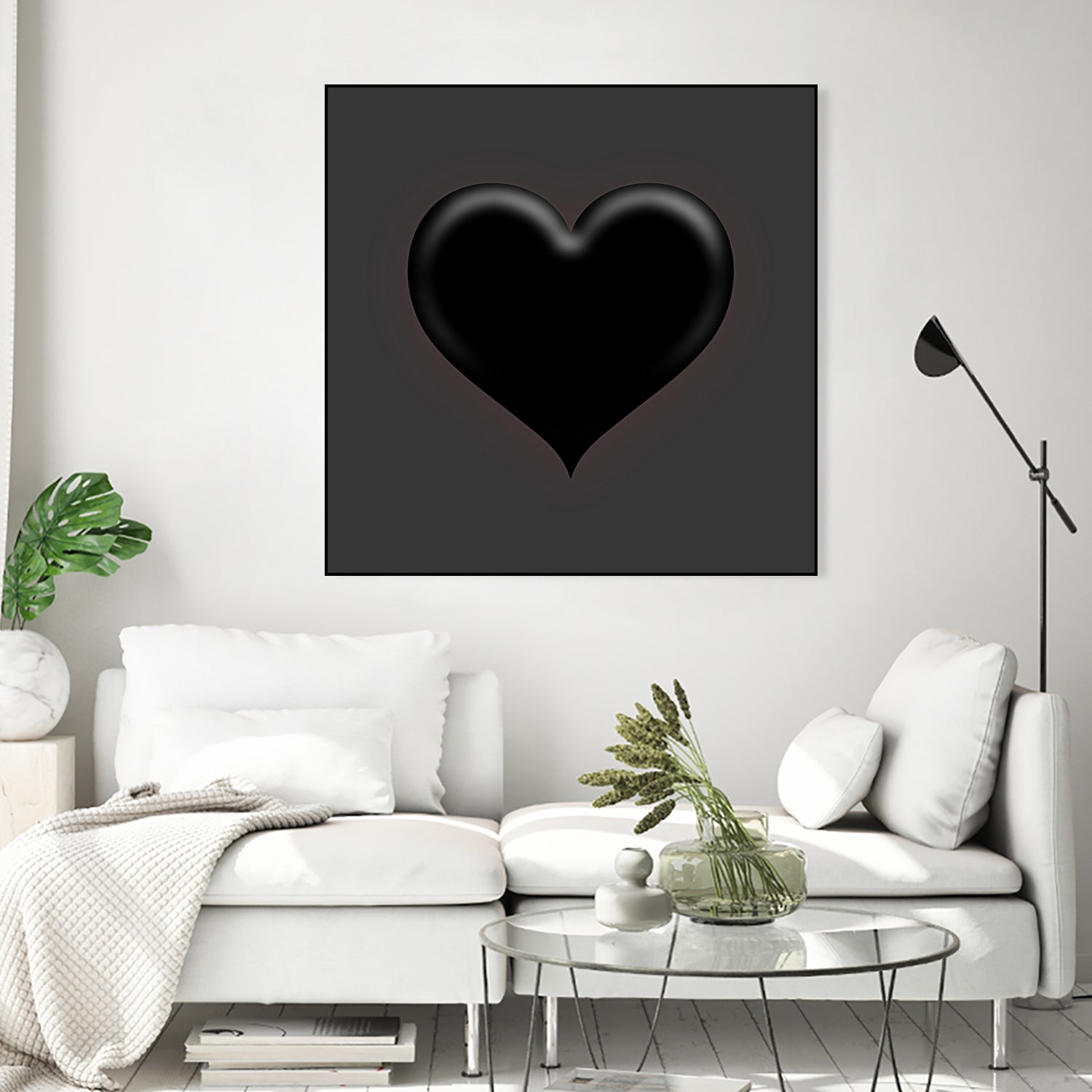 Black Heart Emoji by William Cuccio on GIANT ART - black digital painting