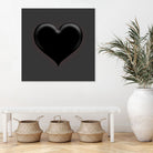 Black Heart Emoji by William Cuccio on GIANT ART - black digital painting