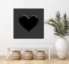 Black Heart Emoji by William Cuccio on GIANT ART - black digital painting