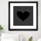 Black Heart Emoji by William Cuccio on GIANT ART - black digital painting