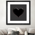 Black Heart Emoji by William Cuccio on GIANT ART - black digital painting