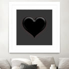 Black Heart Emoji by William Cuccio on GIANT ART - black digital painting