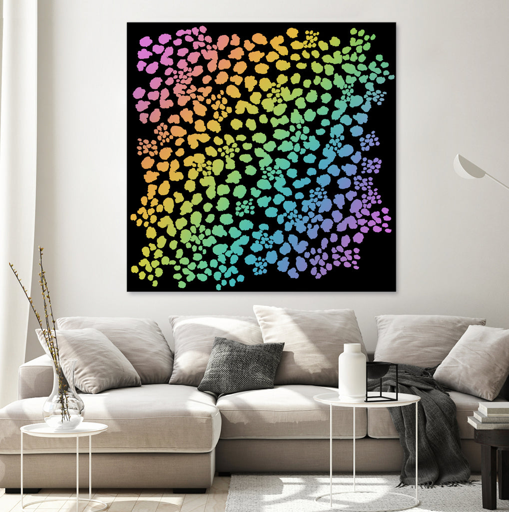 Rainbow Abstract Animal Print by Kelsey Lovelle on GIANT ART - green digital painting