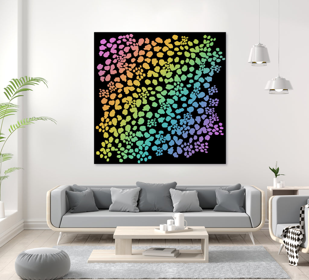 Rainbow Abstract Animal Print by Kelsey Lovelle on GIANT ART - green digital painting