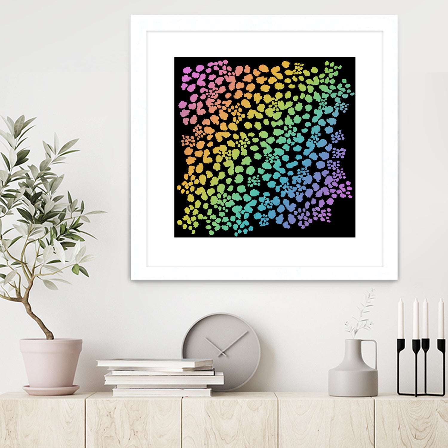 Rainbow Abstract Animal Print by Kelsey Lovelle on GIANT ART - green digital painting