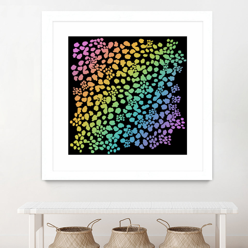 Rainbow Abstract Animal Print by Kelsey Lovelle on GIANT ART - green digital painting