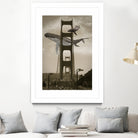 Whale Watching at the Golden Gate Bridge by David Loblaw on GIANT ART - gray photo illustration