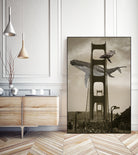 Whale Watching at the Golden Gate Bridge by David Loblaw on GIANT ART - gray photo illustration