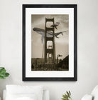 Whale Watching at the Golden Gate Bridge by David Loblaw on GIANT ART - gray photo illustration