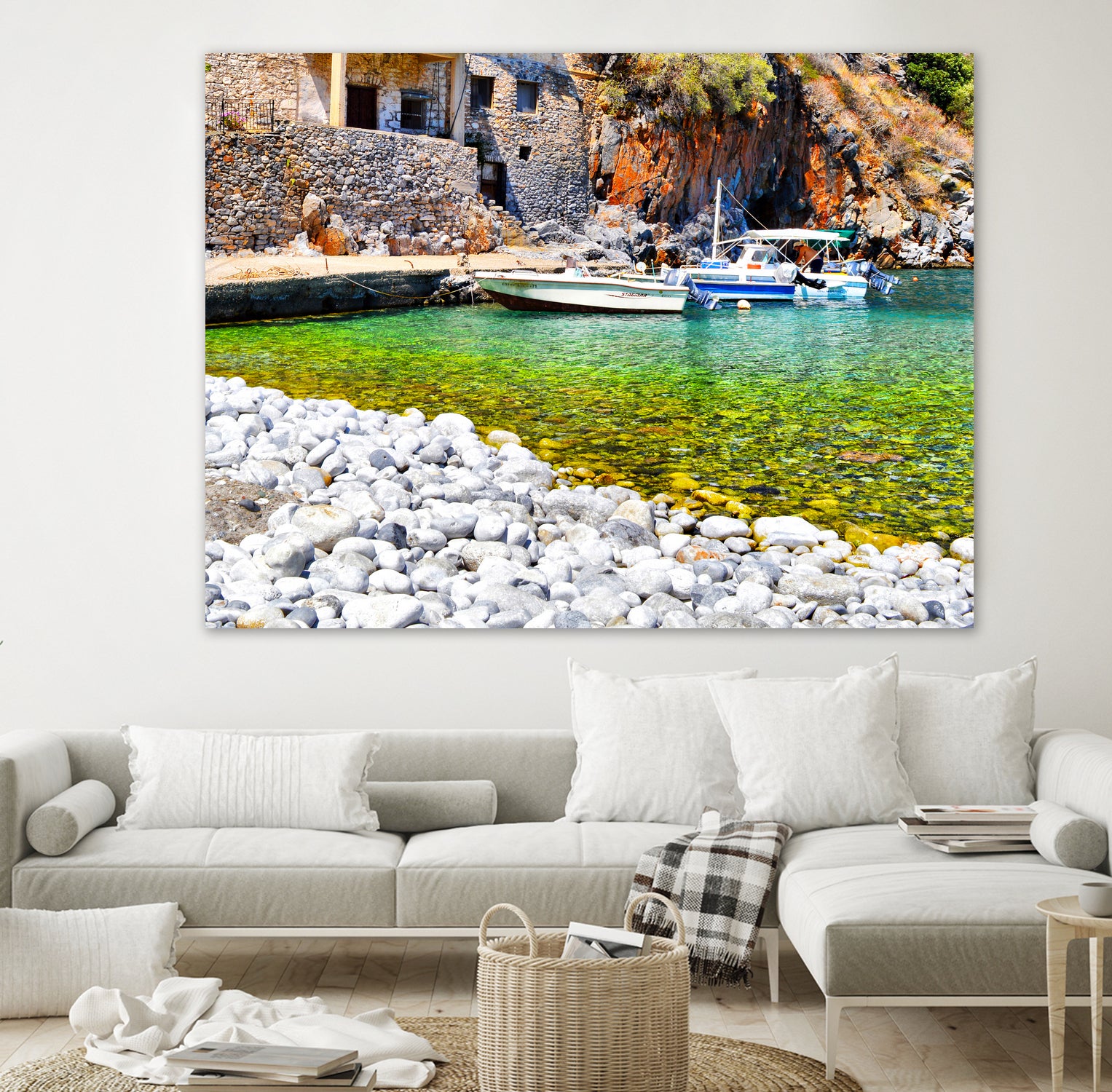 alypa beach mani greece by Haris Kavalla on GIANT ART - green photo illustration