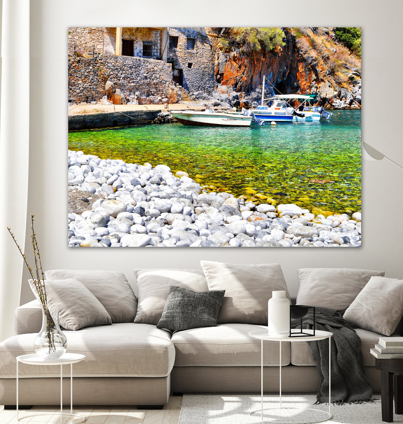 alypa beach mani greece by Haris Kavalla on GIANT ART - green photo illustration