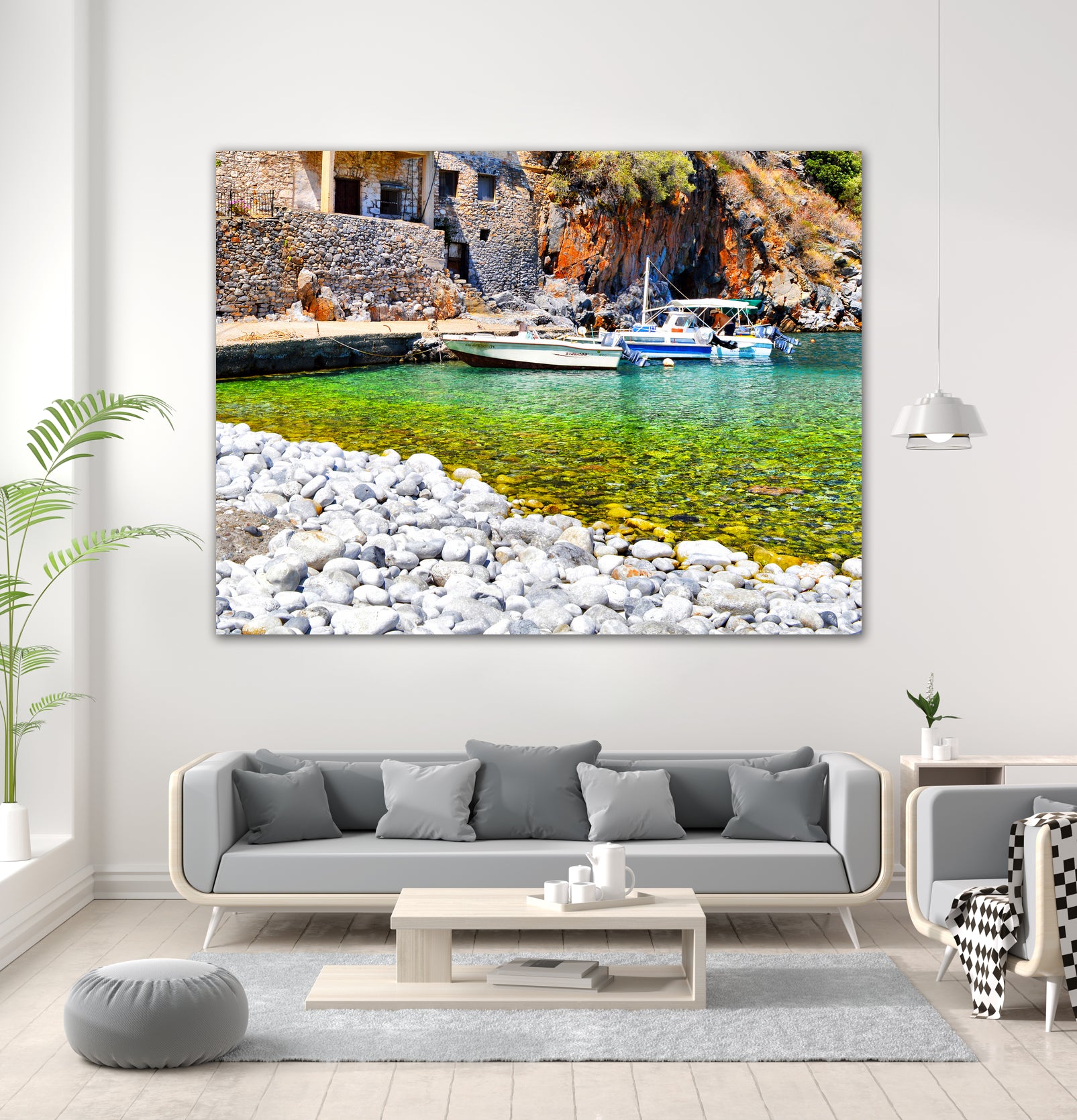 alypa beach mani greece by Haris Kavalla on GIANT ART - green photo illustration