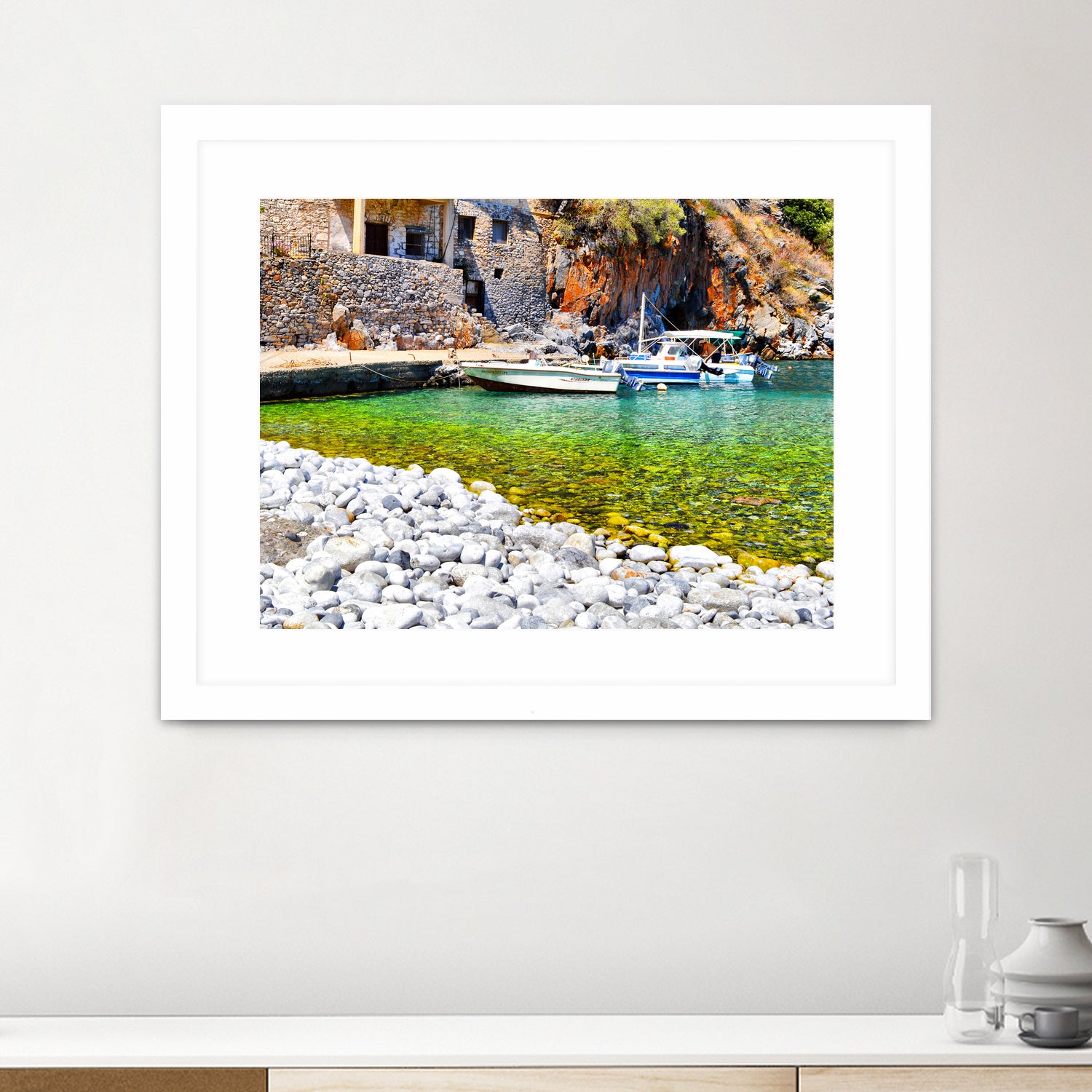 alypa beach mani greece by Haris Kavalla on GIANT ART - green photo illustration