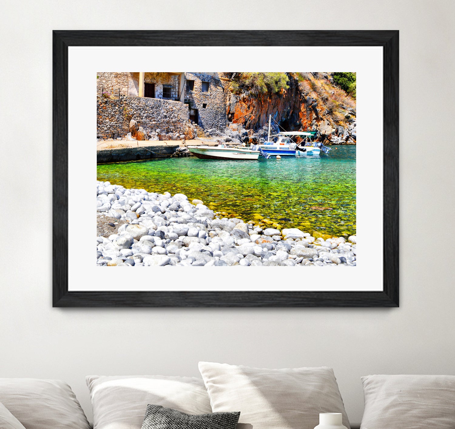 alypa beach mani greece by Haris Kavalla on GIANT ART - green photo illustration