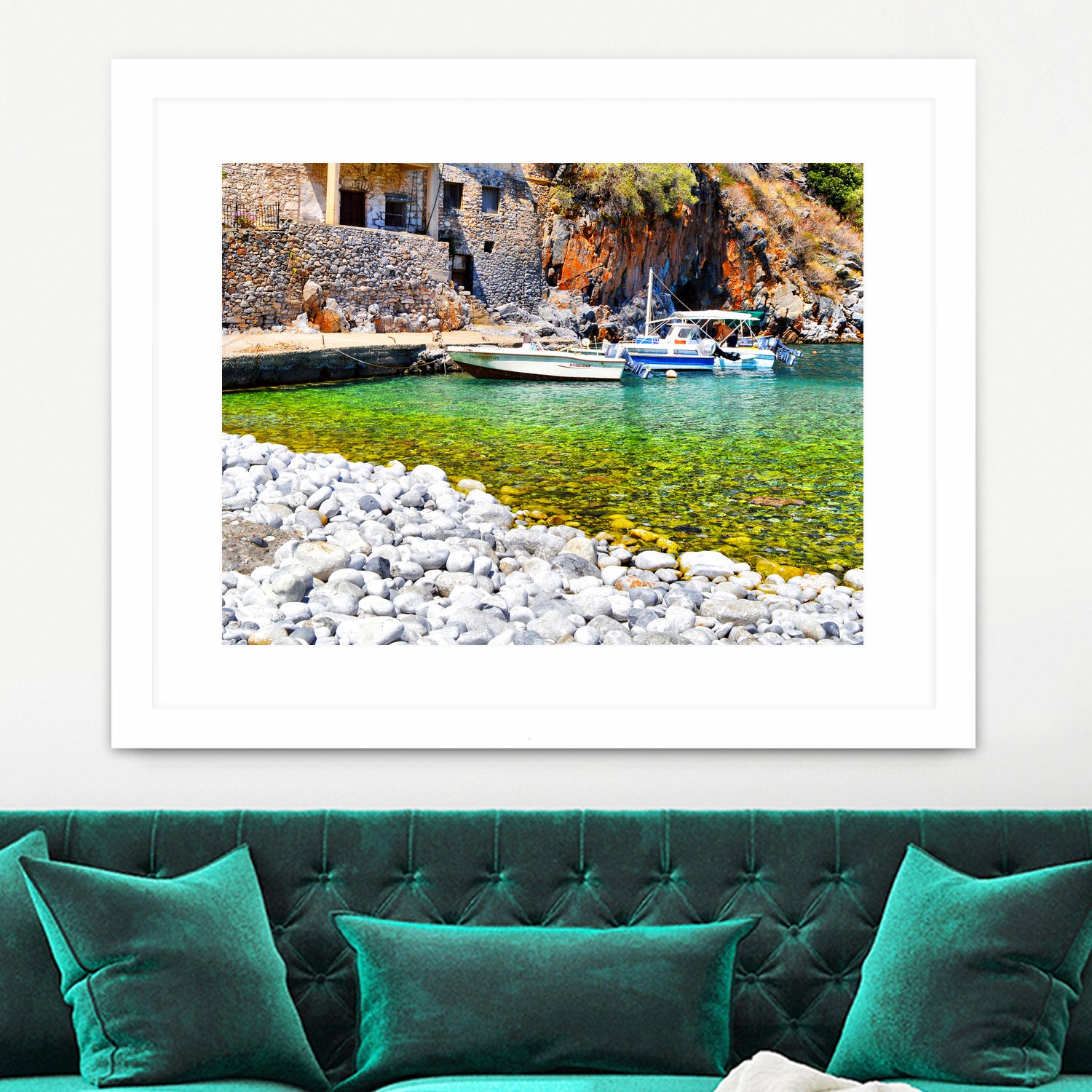 alypa beach mani greece by Haris Kavalla on GIANT ART - green photo illustration