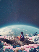 My world blossomed when I Loved You by Frank Moth on GIANT ART - blue photo manipulation