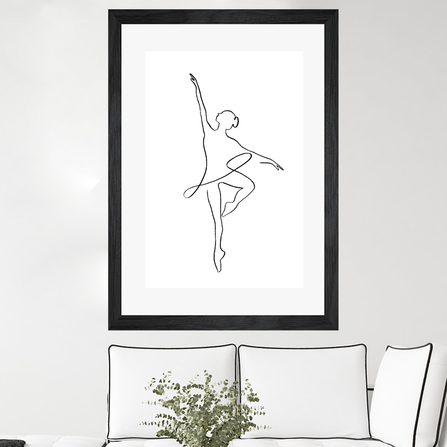 Ballerina Line Art by Jessica Carvalho on GIANT ART - black digital drawing