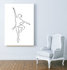 Ballerina Line Art by Jessica Carvalho on GIANT ART - black digital drawing