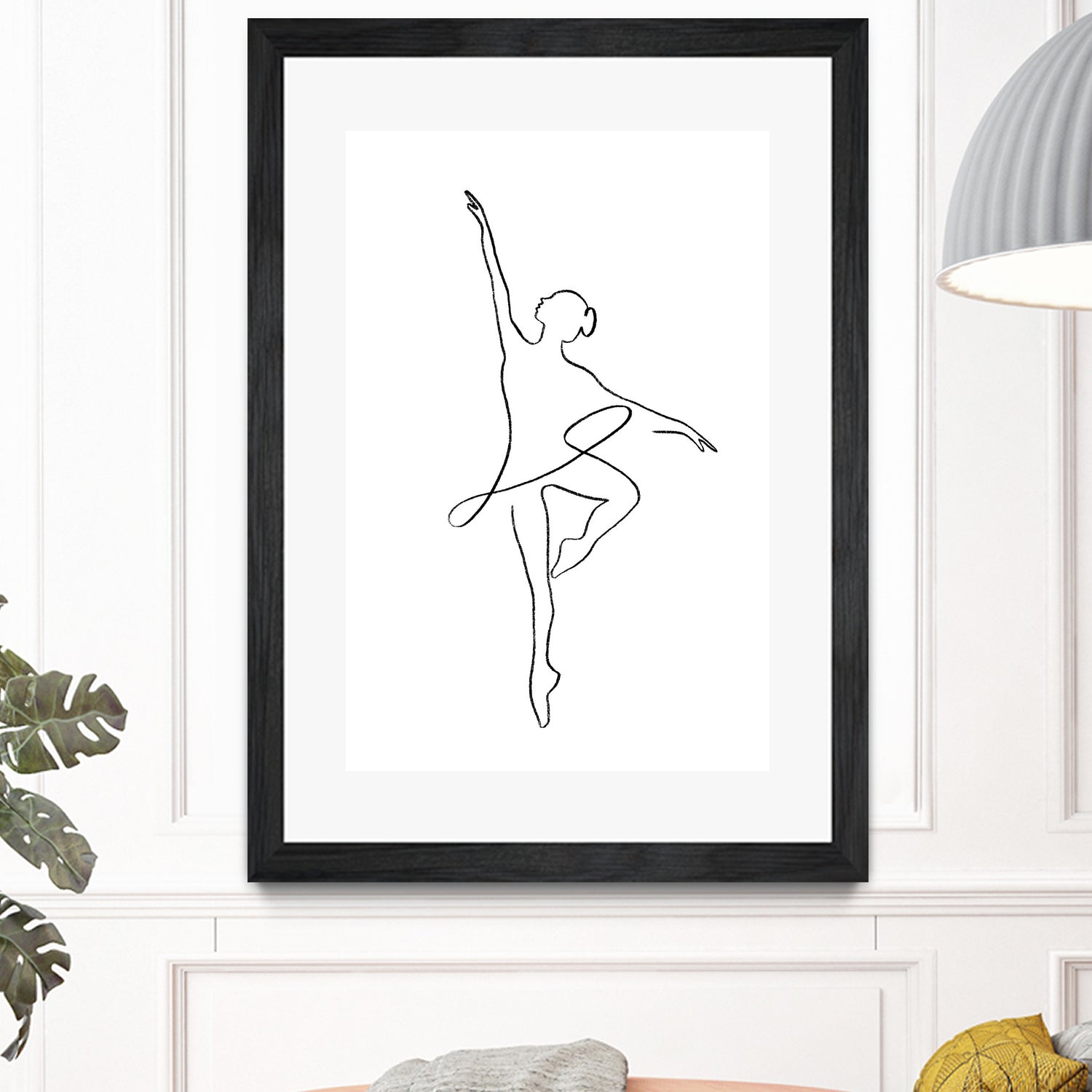 Ballerina Line Art by Jessica Carvalho on GIANT ART - black digital drawing