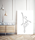 Ballerina Line Art by Jessica Carvalho on GIANT ART - black digital drawing