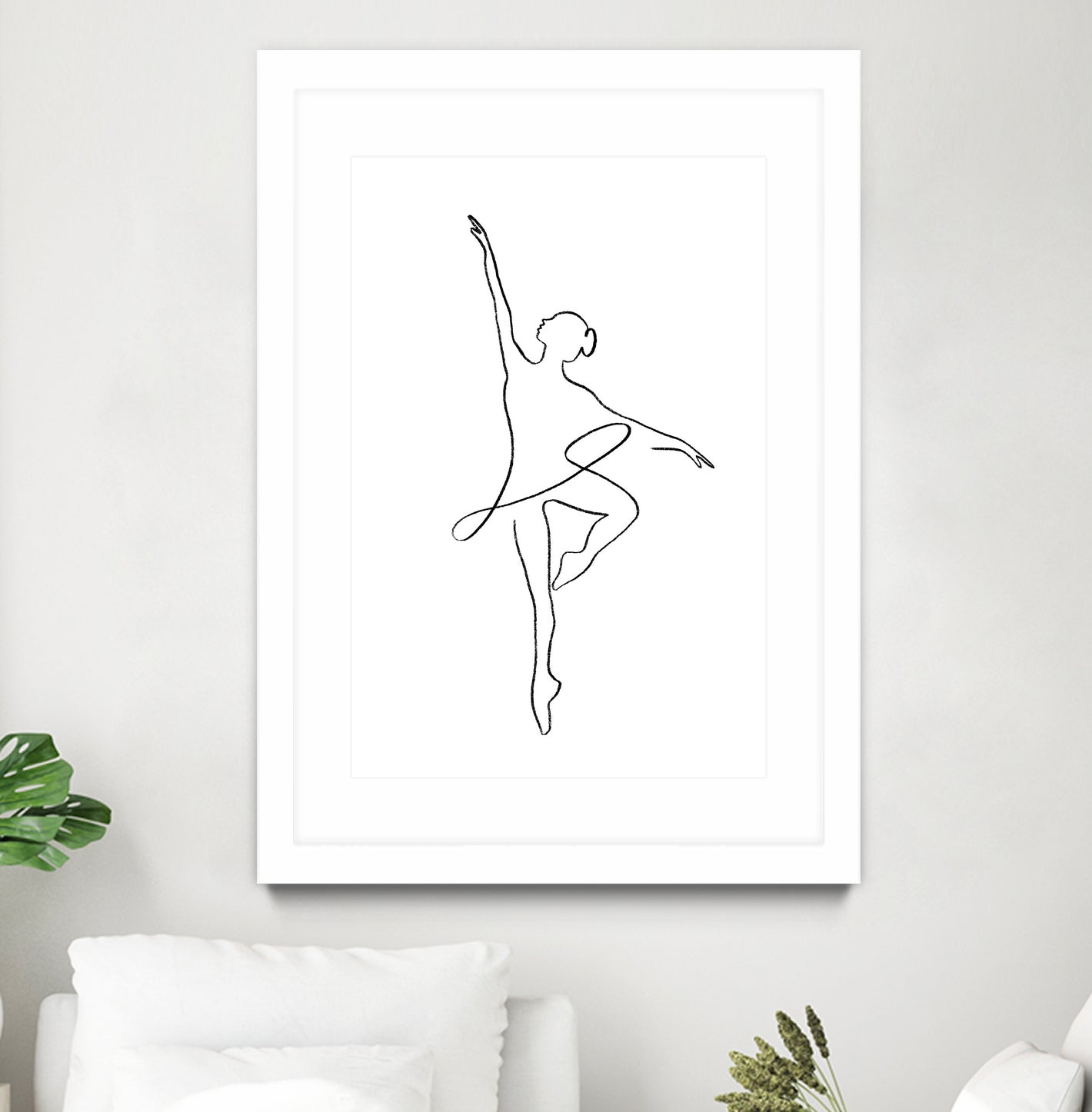 Ballerina Line Art by Jessica Carvalho on GIANT ART - black digital drawing