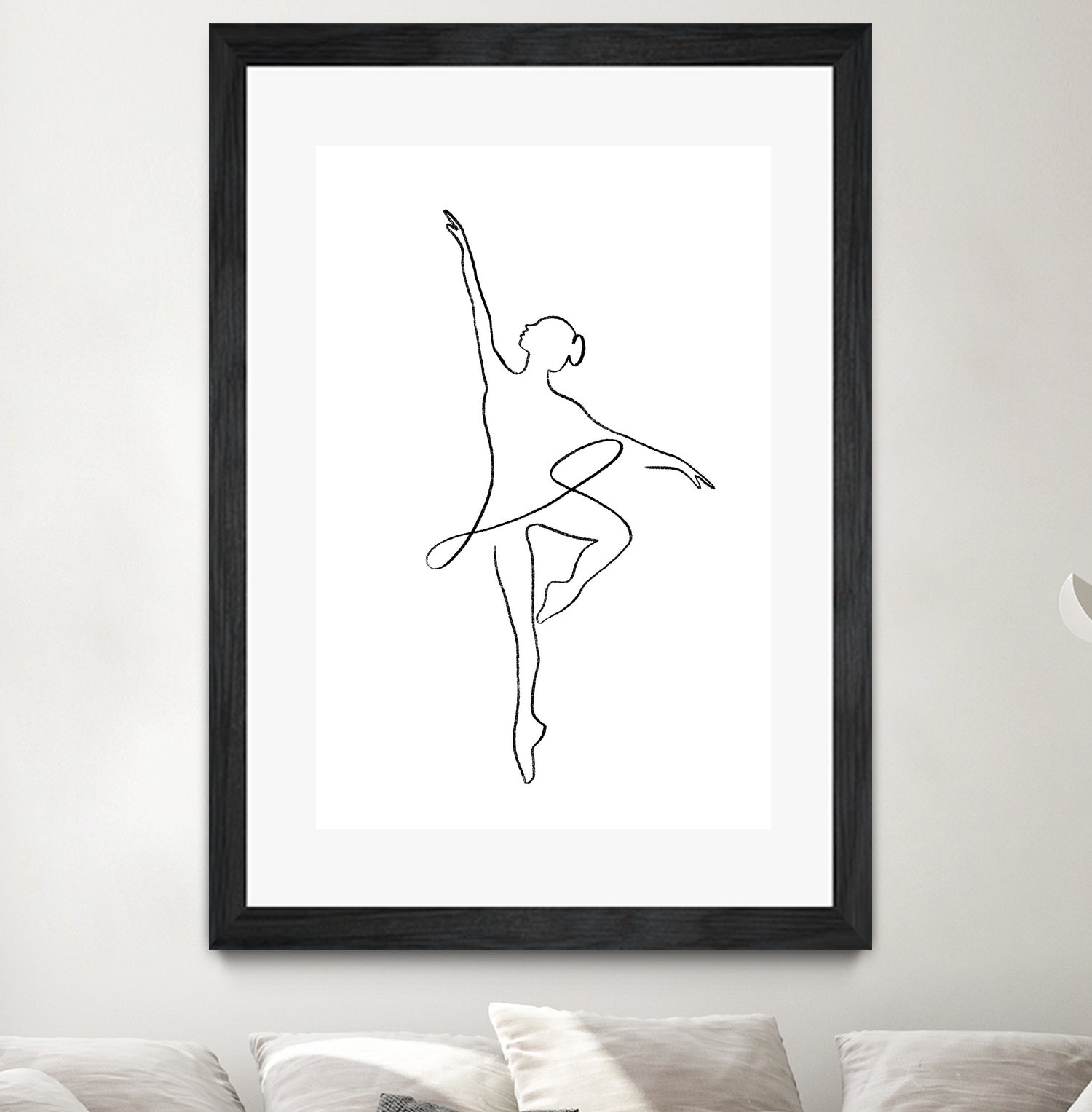 Ballerina Line Art by Jessica Carvalho on GIANT ART - black digital drawing