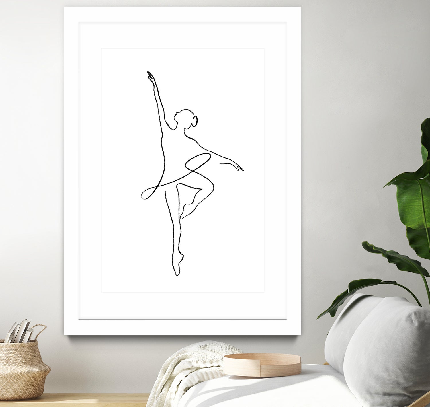 Ballerina Line Art by Jessica Carvalho on GIANT ART - black digital drawing