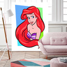 Ariel | The Little Mermaid | Pop Art by William Cuccio on GIANT ART - red digital painting