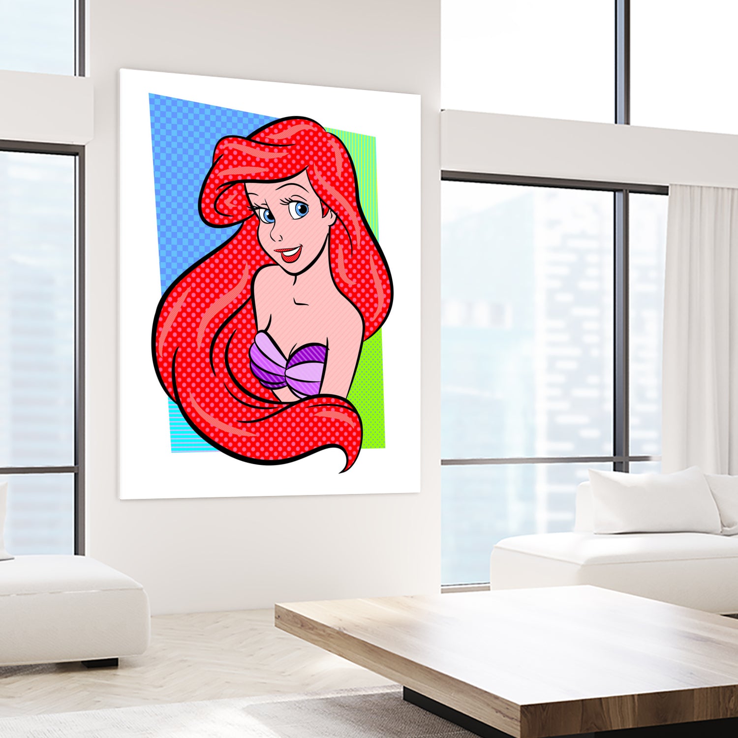 Ariel | The Little Mermaid | Pop Art by William Cuccio on GIANT ART - red digital painting