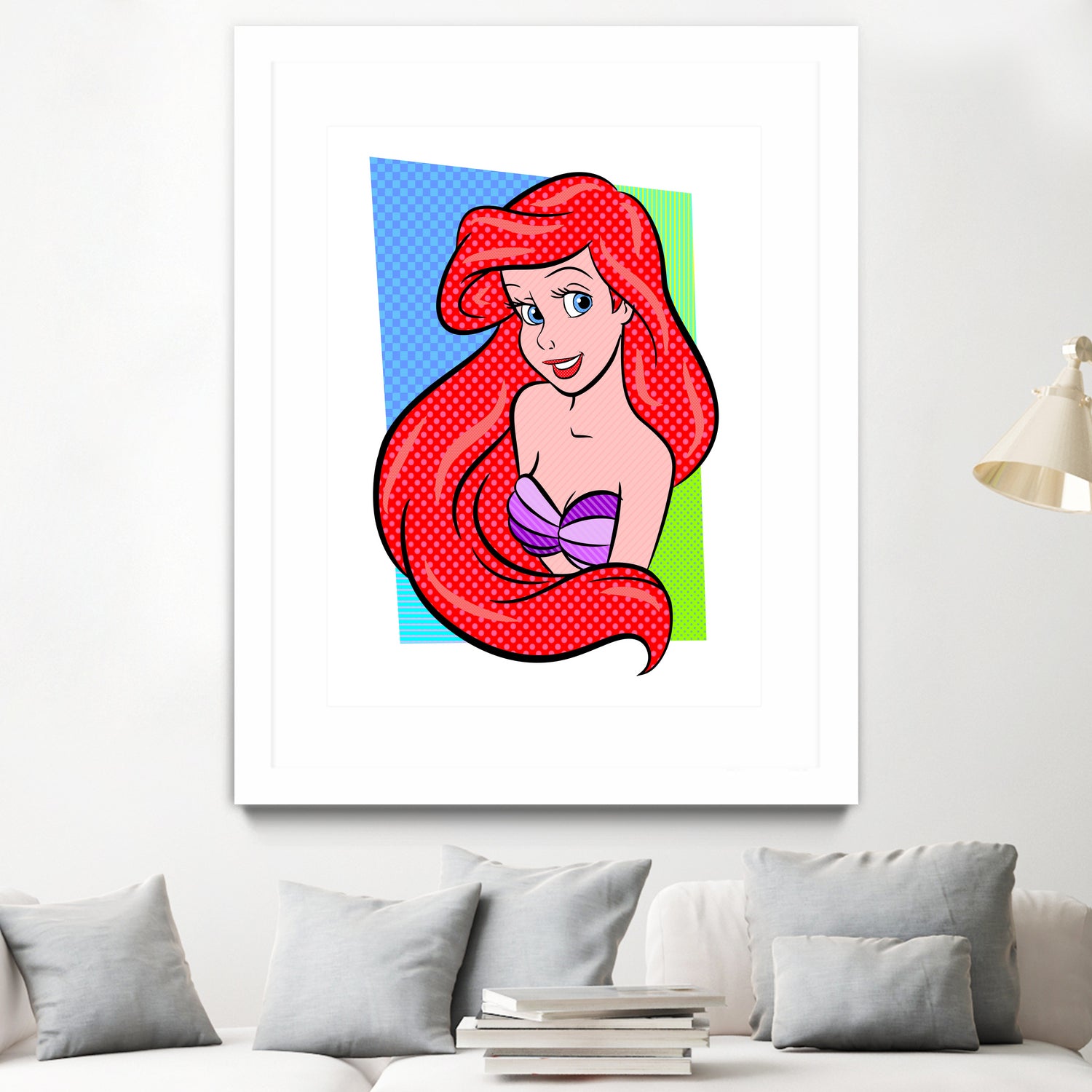 Ariel | The Little Mermaid | Pop Art by William Cuccio on GIANT ART - red digital painting