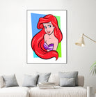 Ariel | The Little Mermaid | Pop Art by William Cuccio on GIANT ART - red digital painting