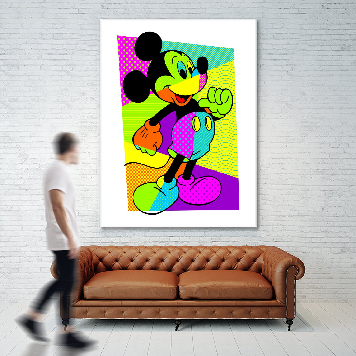 Mickey Mouse | Pop Art by William Cuccio on GIANT ART - green digital painting