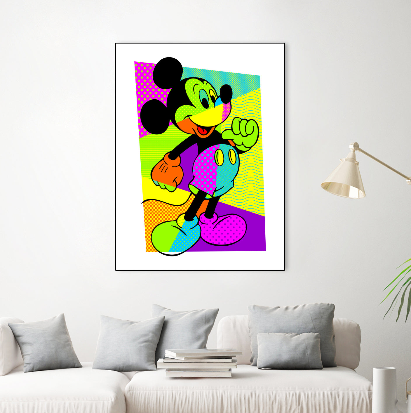 Mickey Mouse | Pop Art by William Cuccio on GIANT ART - green digital painting