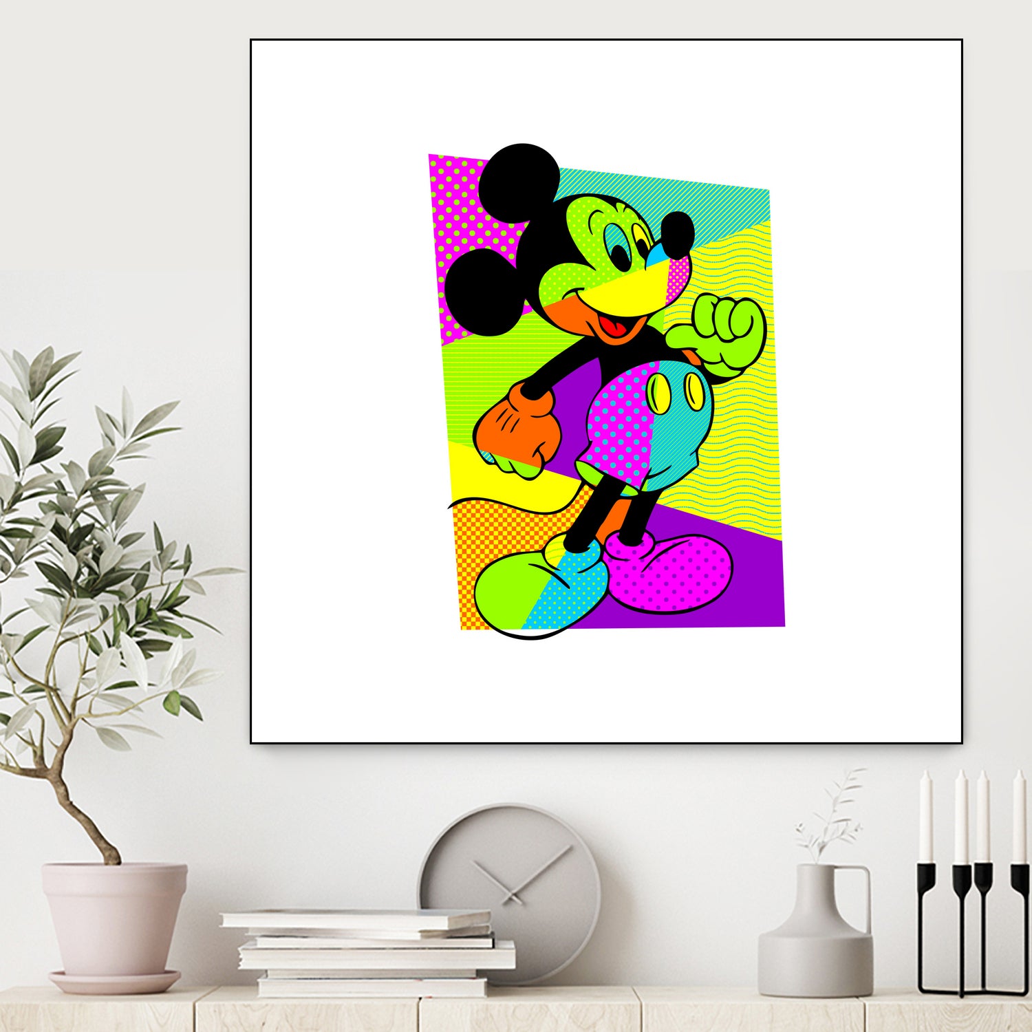 Mickey Mouse | Pop Art by William Cuccio on GIANT ART - green digital painting