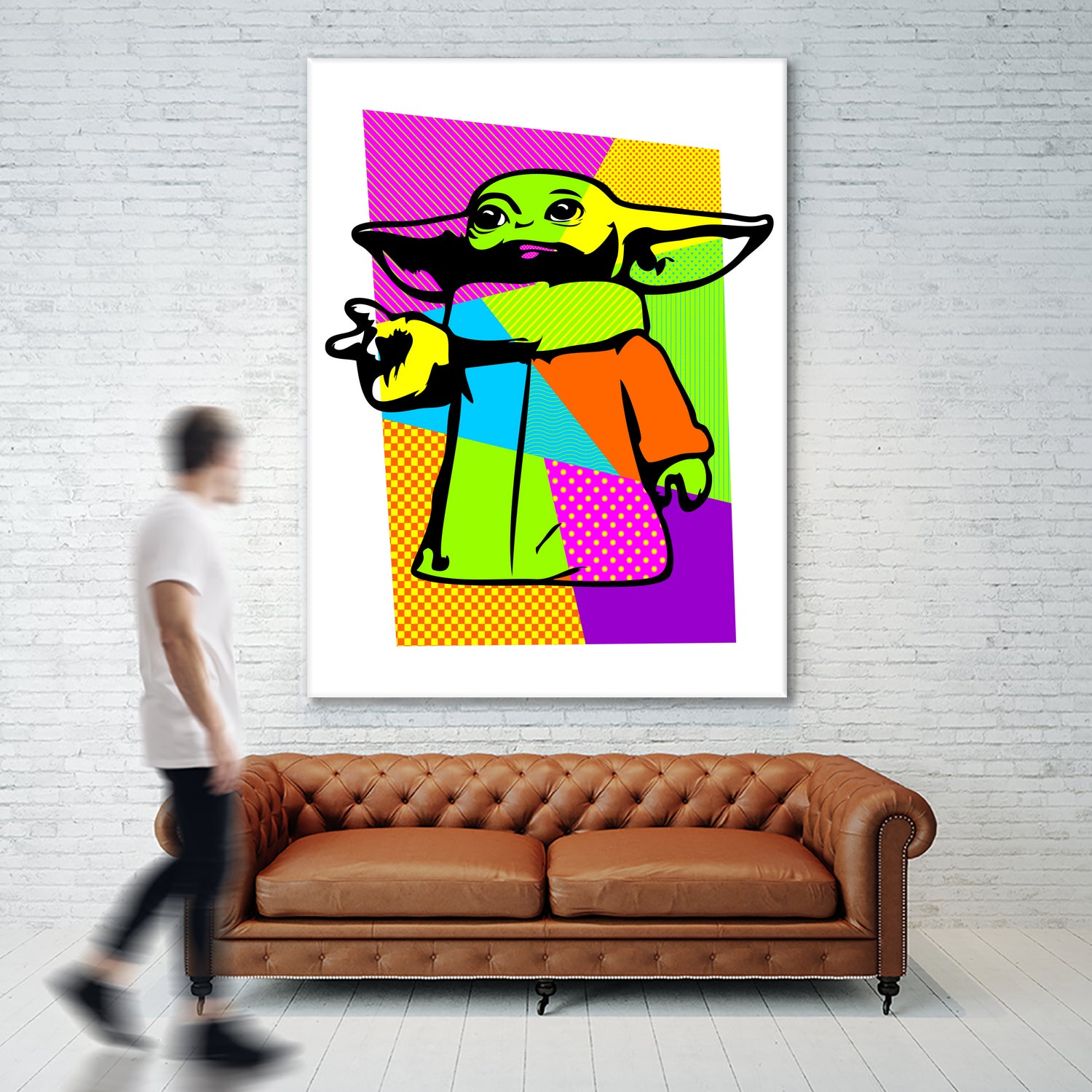 The Child | Baby Yoda | Mandalorian | Pop Art by William Cuccio on GIANT ART - green digital painting