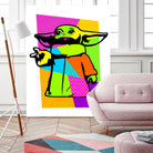 The Child | Baby Yoda | Mandalorian | Pop Art by William Cuccio on GIANT ART - green digital painting