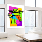 The Child | Baby Yoda | Mandalorian | Pop Art by William Cuccio on GIANT ART - green digital painting