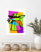 The Child | Baby Yoda | Mandalorian | Pop Art by William Cuccio on GIANT ART - green digital painting