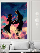 Squall and Rinoa couple FFVIII by MCAshe 24 on GIANT ART - blue digital painting